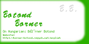 botond borner business card